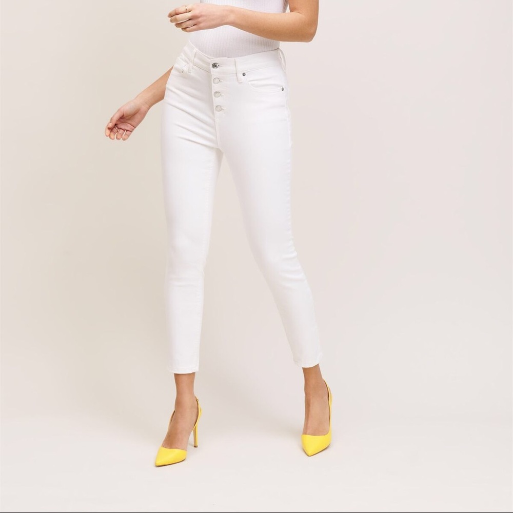 Dynamite Kate skinny high waisted white jeans